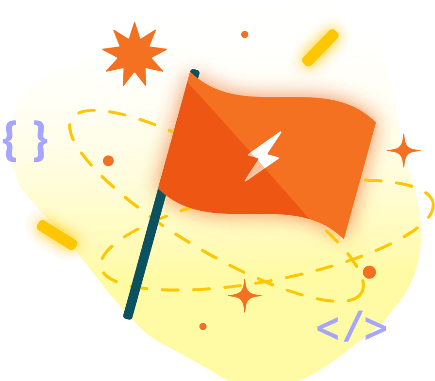 League students celebrating with The League flag